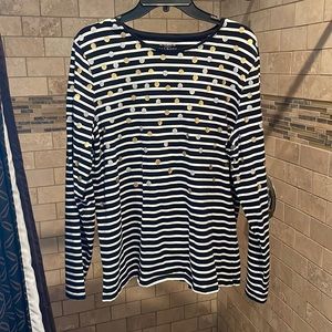 Talbots, striped sweater, XL